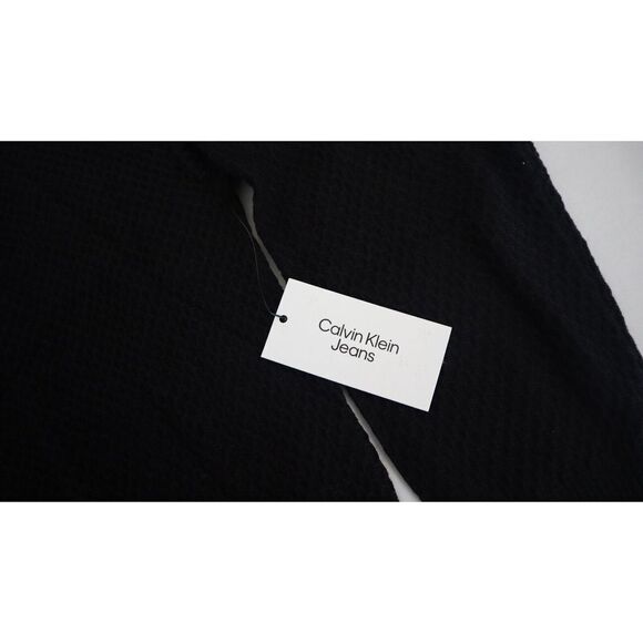 Calvin Klein Jeans CJ1R0661 Women's Sz M Black Honeycomb Funnel-Neck Sweater $60 - Picture 3 of 10